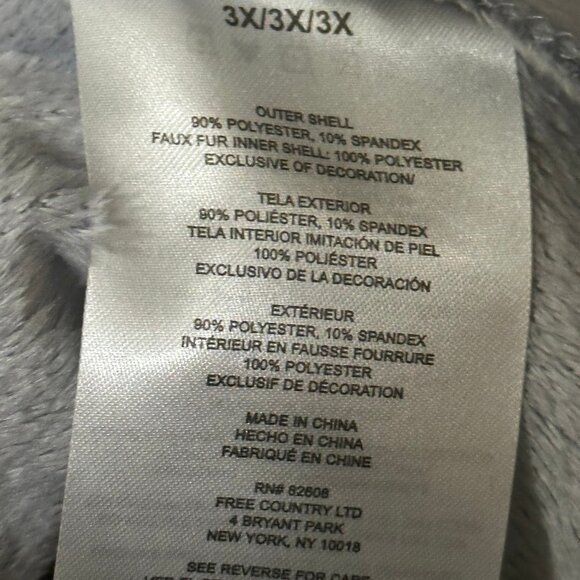 Free Country Soft Shell Women's Lined Jacket.  Size 3X Gray - Picture 4 of 4